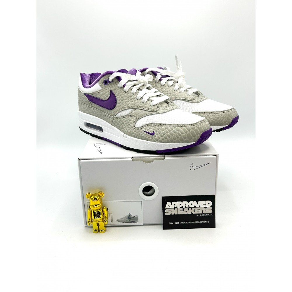 Nike Air Max 1 By You Purple Pink Croc Miniswoosh