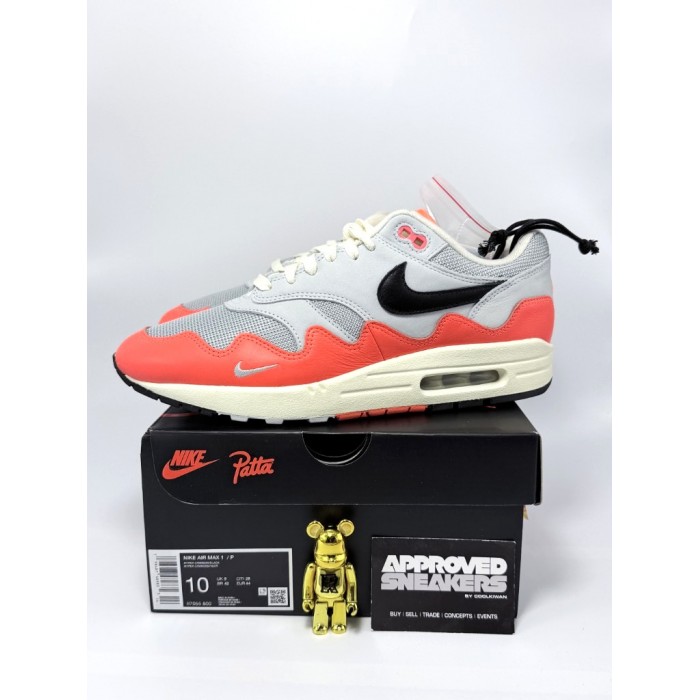 Nike Air Max 1 Patta Waves Hyper Crimson Pure Platinum (With Bracelet) II7055-800