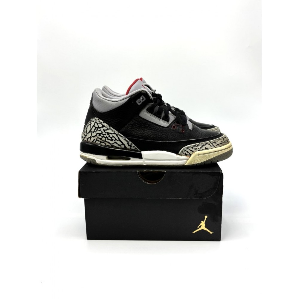 Nike Air Jordan 3 Retro GS black Cement 398614-010
