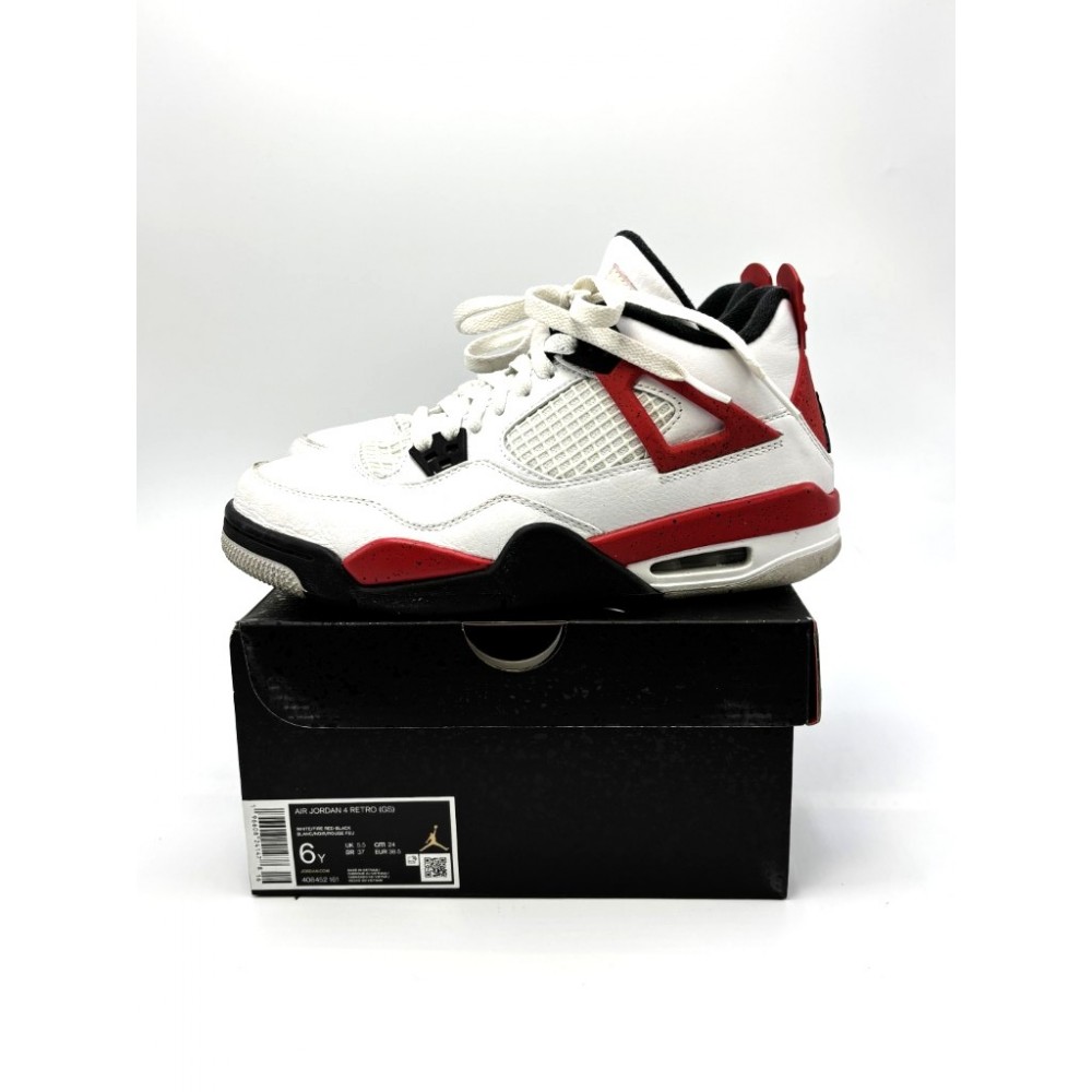Nike Air Jordan 4 Retro Red Cement (GS) 408452-161