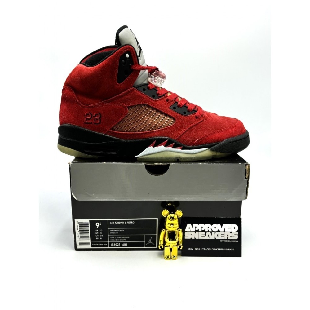 Nike Air Jordan 5 Retro DMP Raging Bull Red Suede 136027-601