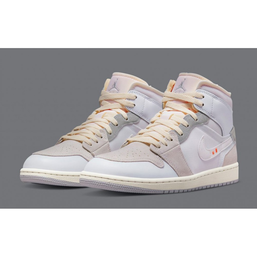 Nike Air Jordan 1 Mid SE Craft Inside Out White Grey DM9652-100 Nike Air Jordan 1 Mid SE Craft Inside Out White Grey DM9652-100