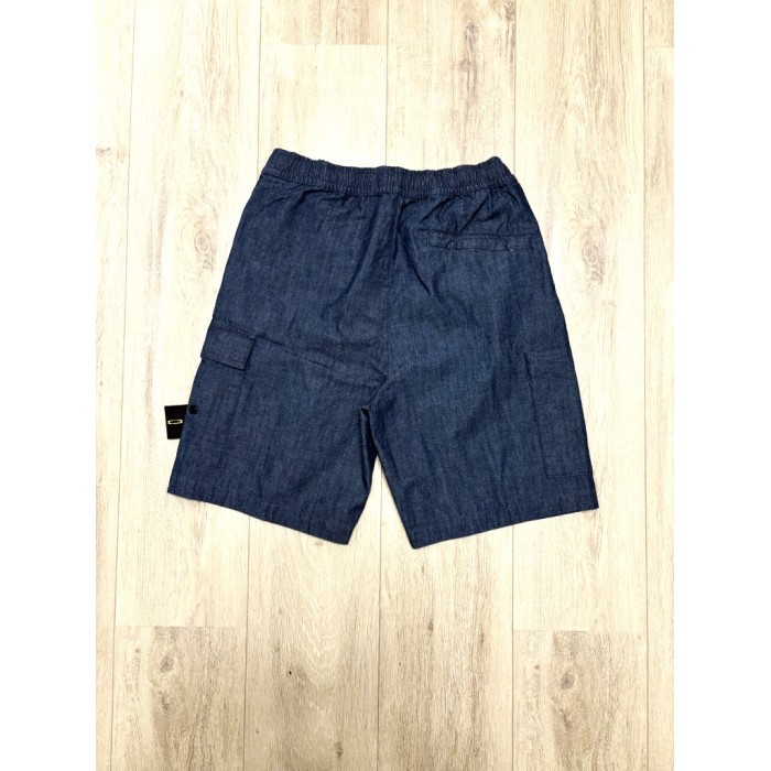 Stone Island L1407 Chambray Canvas Blue shorts