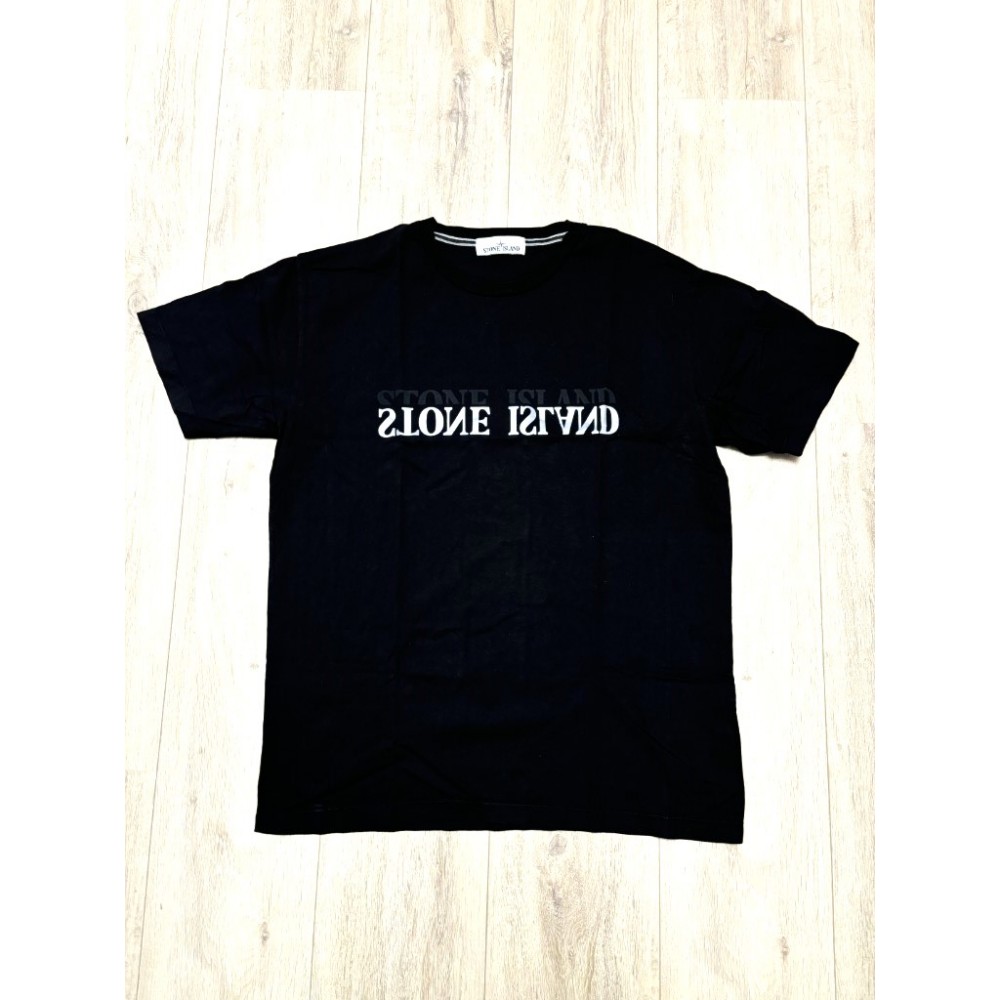 Stone Island t-shirt Black Double big logo