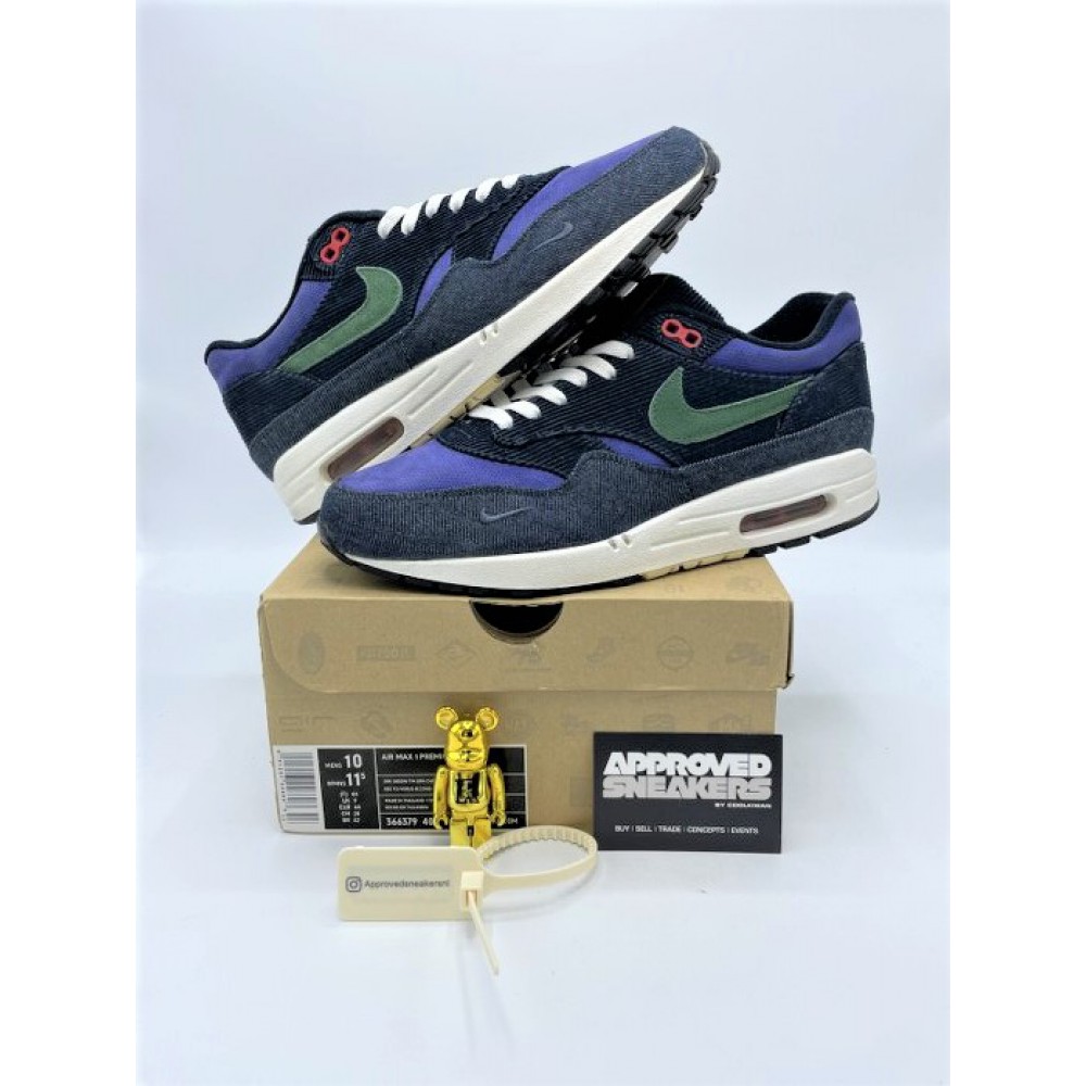 Nike Air Max 1 Patta 5th Anniversary Corduroy Denim 366379-400 US10