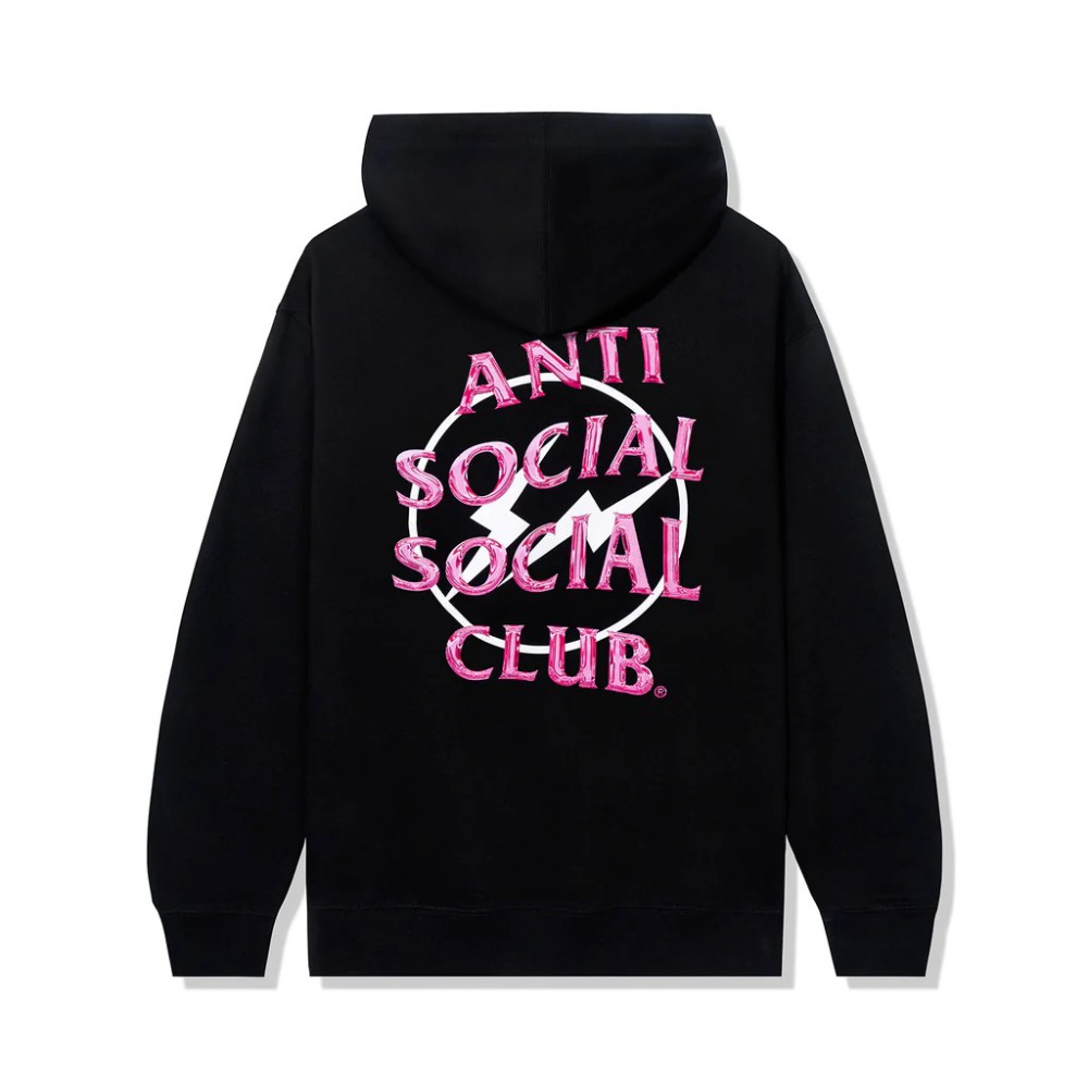 Anti Social Social Club ASSC Precious Petals Black Hoodie (Pink)