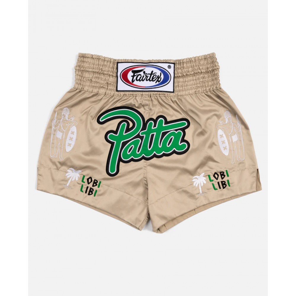 Patta x Fairtex Muay Thai Shorts (Gold/Jolly Green) 