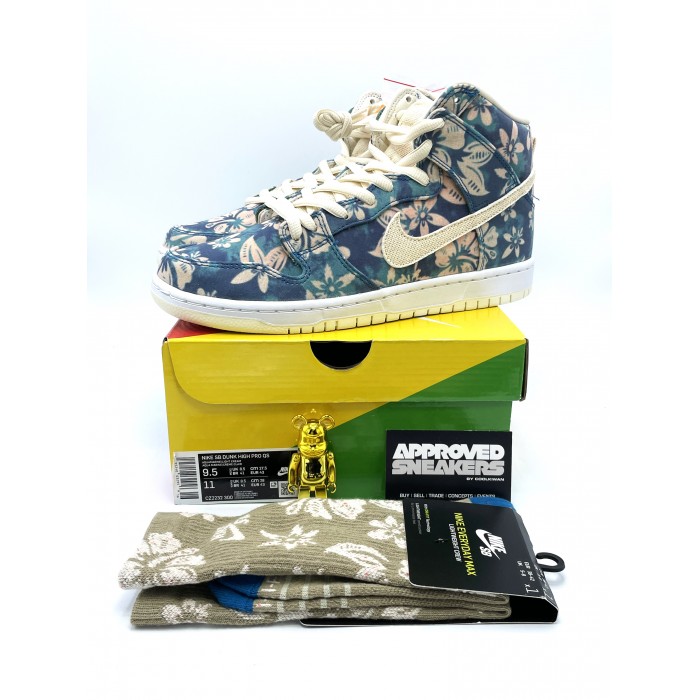 Nike Dunk SB High Hawaii CZ2232-300 including Socks
