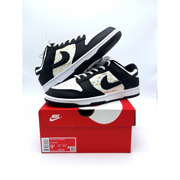 Nike Dunk Low Retro White Black customized Approved Sneakers