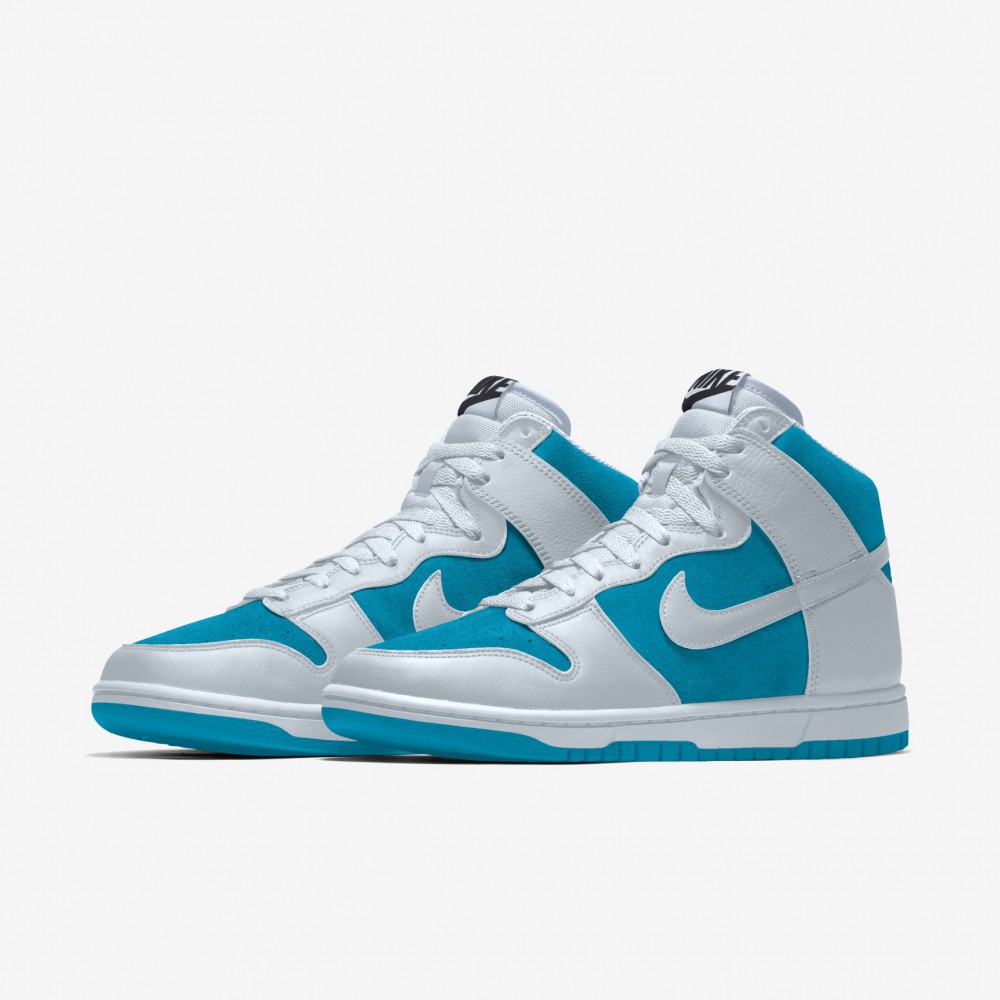 Nike Dunk High By You White Turquoise