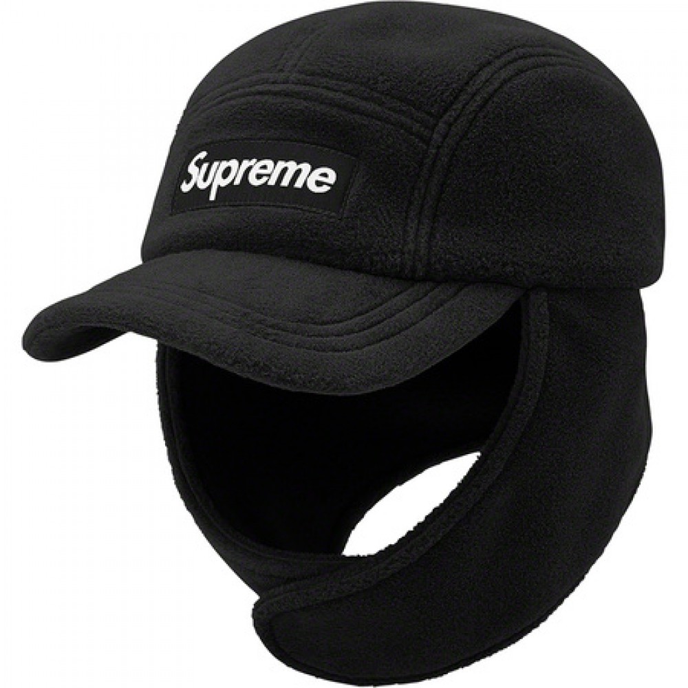 Supreme® Polartec® Earflap Camp Cap Black